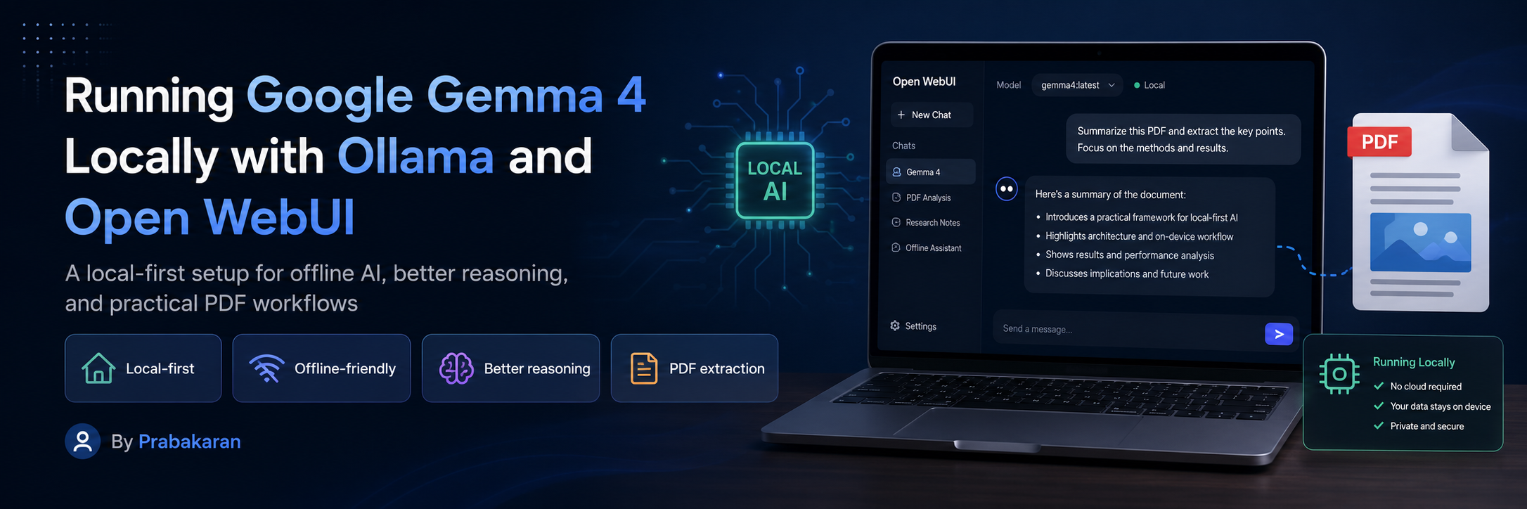 Running Google Gemma 4 Locally with Ollama and Open WebUI